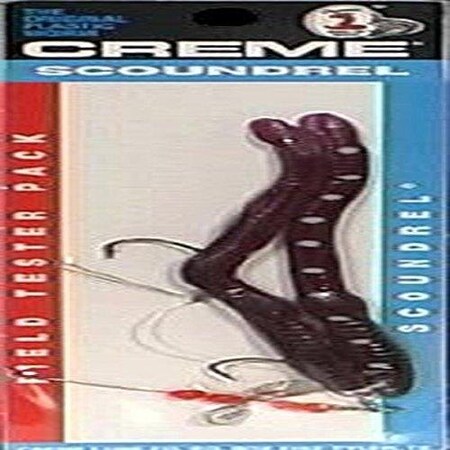 Creme 6 Pre-Rigged Weedless Scoundrel Worm Lure, Live Color